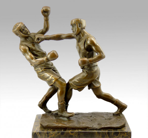 Bronze Pokal / Sportpokal fürs Boxen signiert Milo