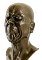 Bronze-Kopf mit zusammengekniffenen Augen - Messerschmidt