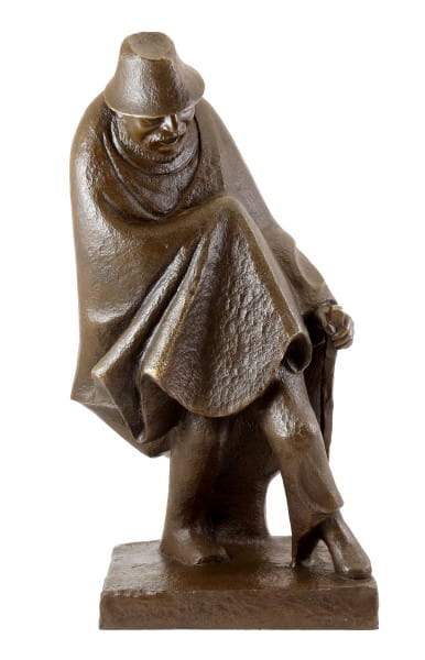 Bronzefigur - Vergnügtes Einbein (1934) - sign. Ernst Barlach