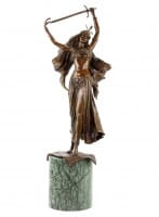 Art Deco Statue - Orientalische Schwerttänzerin - signiert Preiss