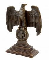 Bronze Reichsadler 1.WK auf Eisernem Kreuz - Echte Bronze