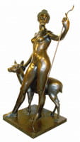 teilversilbert Bronze Anhänger Göttin Diana 