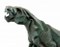 Kubismus Bronze Panther signiert Duvernet