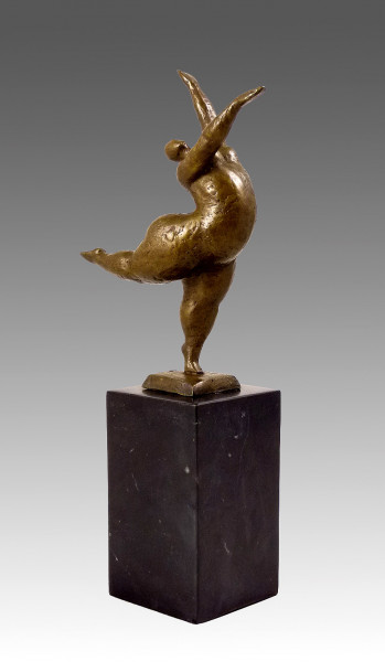 Bronzeskulptur - XXL Tänzerin, balancierend - signiert Milo