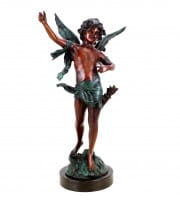 Mythologische Bronze - Limitierte Amor Skulptur - signiert A. Moreau