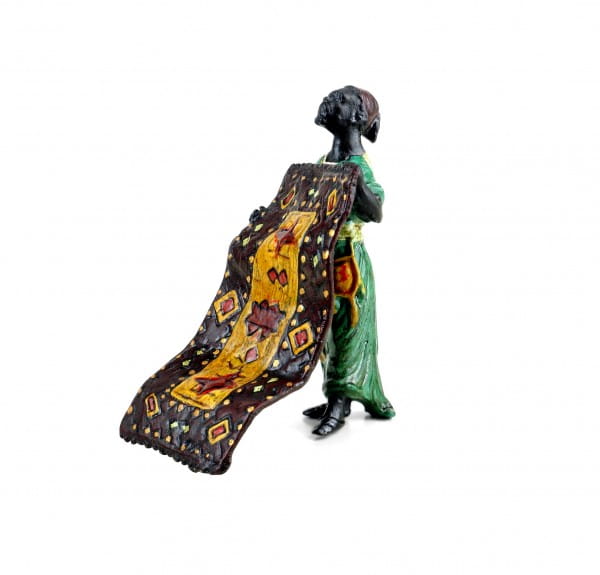Araberfigur aus Bronze - Arabischer Teppichhändler - Wiener Bronze