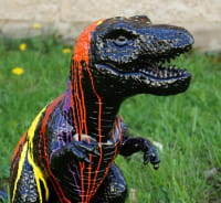 Fiberglasskulptur - Painted Tyrannosaurus - Martin Klein