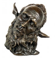 Jugendstil Bronzefigur Charakter Kopf Faun - Jean Carries