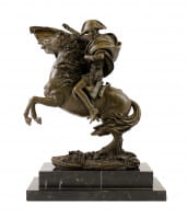 Bronzefigur - Napoleon Bonaparte zu Pferde - signiert Claude