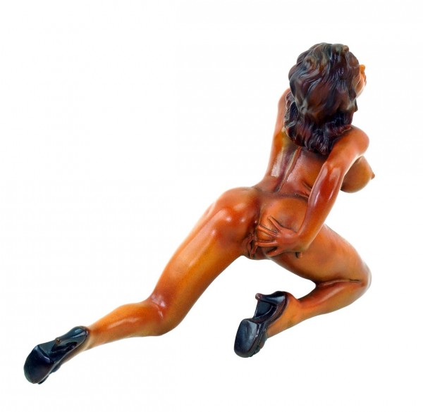 Erotik Girl Donna - signiert J. Patoue - Sexy Bronzefigur