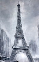 La Tour Eiffel - Eiffelturm - Öl auf Leinwand - Martin Klein