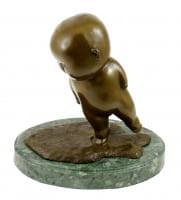 Moderne Bronzefigur - Taumelnder Fat Boy - sign. M. Klein