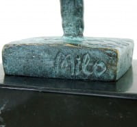 Moderne Kunst Bronze auf Marmor Abstrakter Akt signiert Milo