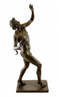 Bronzeskulptur - Fauno Danzante aus Pompeji - sign. Milo