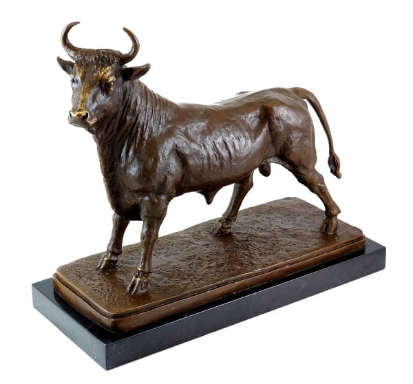 Tierbronze - Stier / Bulle / Taurus Skulptur - signiert Bonheur