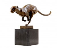 Tierskulptur - Gepard - hochwertige Bronze - sign. Milo