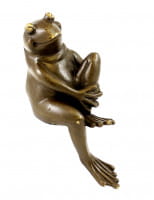 Wiener Bronze Lustige Tierfigur - Sitzender Frosch - v. Bergmann