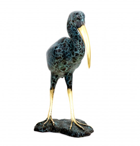 Vogelfigur aus Bronze - Heiliger Ibis - signiert Martin Klein