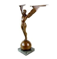 Icarus Art deco Skulptur aus Bronze - signiert Gennarelli