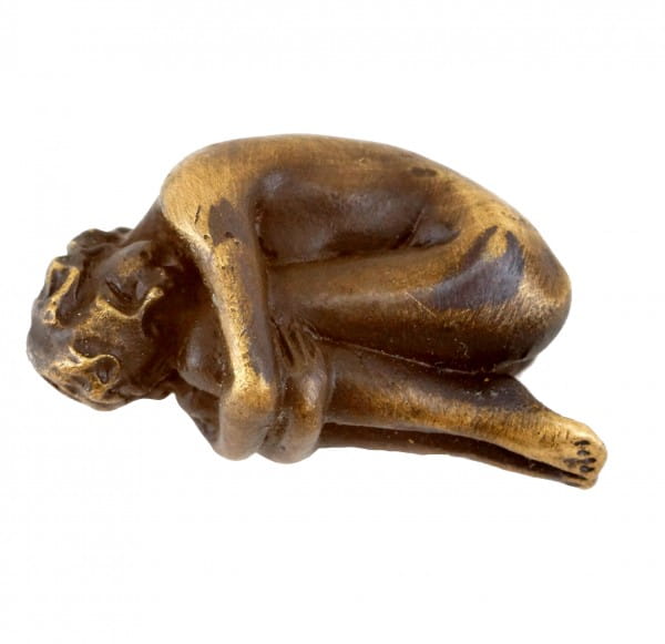 Wiener Bronze - Krokodil mit Jungfer - 3-teilig - Bergmann-Stempel