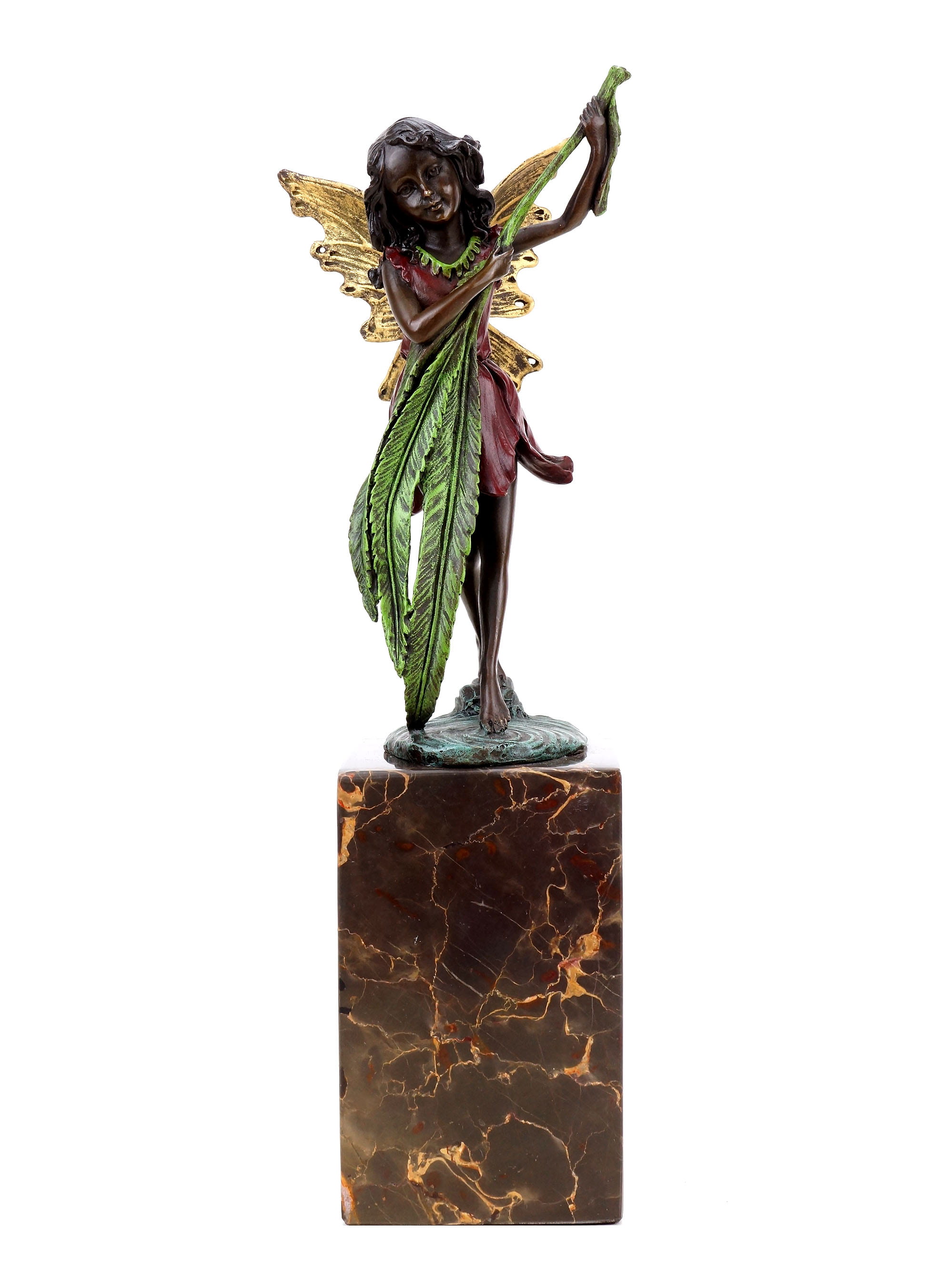 Elfenprinzessin Figur Elfe Jugendstil Mucha Skulptur Frauenfigur Antik Statue 