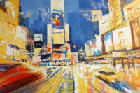 Öl auf Leinwand - Times Square in New York - Martin Klein - sign