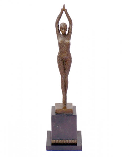 Art Deco Bronze Tänzerin von D.H. Chiparus (Starfish), signiert