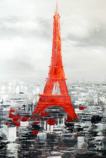Paris in Red – Parisbild – Skyline – Martin Klein - Acrylbild
