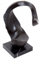 Moderne Bronzeskulptur - Die Trauer - signiert M. Klein