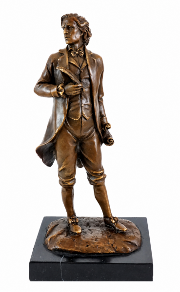 Bronzefigur - Komponist Frédéric Chopin Statue - signiert Milo