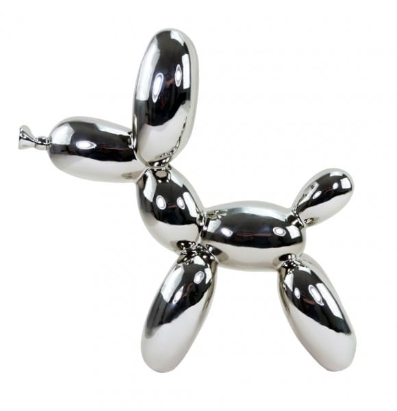 Balloon Dog - Silber - Jeff Koons - Moderne Bronzeskulptur