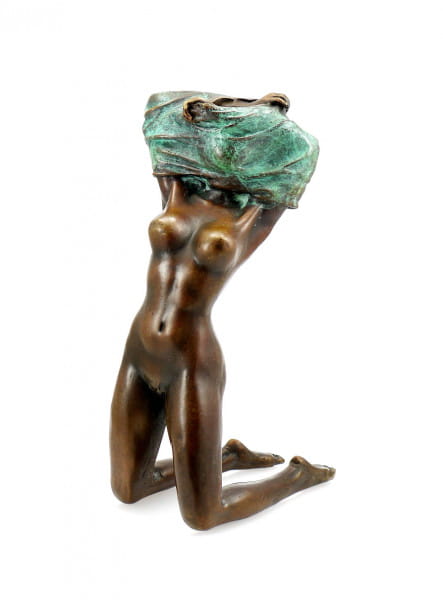 Erotik-Bronze - Stripperin - sign. Milo nach Aldo Vitaleh