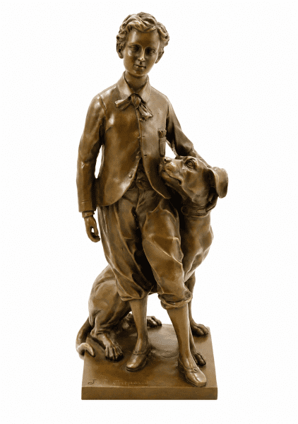 The Prince Imperial and his dog Néro - Statue - Bronzefigur