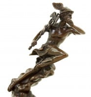 Hermes - Götterstatue - signiert Giambologna - Mythologische Skulptur - Statue