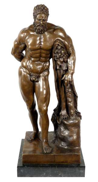 Herkules-figur - Herkules Farnese - signiert Glycon