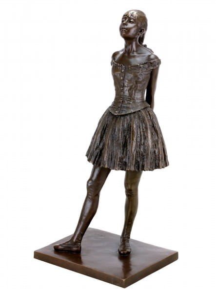 Kleine vierzehnjährige Tänzerin - Moderne Bronzeskulptur - Edgar Degas