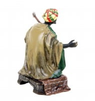 Wiener Bronze Figur - Araber mit Laute - Musiker Skulptur - Bergmann