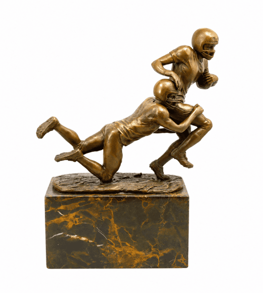 Bronze - Pokal - Die Footballspieler - signiert Milo - NFL - Footballpokal