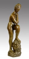 Wilhelm Lehmbruck Bronze - Mädchen Mit Aufgestütztem Bein