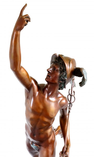 Großbronze - Hermes, der Götterbote - signiert Giambologna