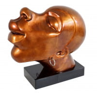Afrikanischer Kopf aus Fiberglas - Kongo Man - Martin Klein
