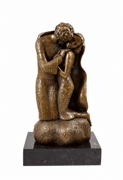 Bronzefigur - Klimt Gustav der Kuss