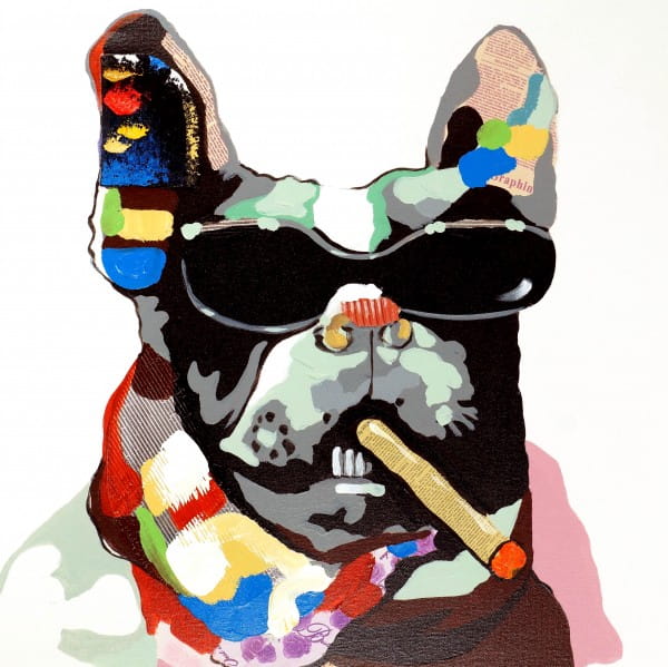Cool Bulldog – Hundebild – Martin Klein - Bully Gemälde