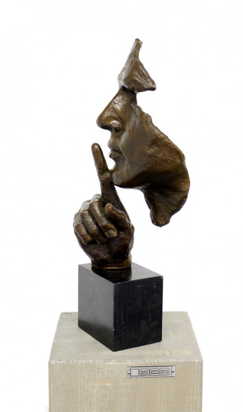 Stille - Moderne Skulptur - Hommage an S. Dali, signiert