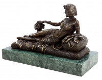 Erotik Akt Skulptur - Ägyptische Pharaonin Kleopatra - J. Patoue