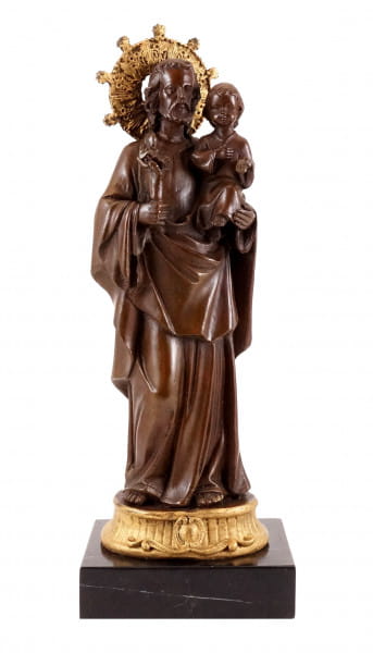 Bronzefigur - Josef mit dem Jesuskind - Adolph A. Weinman