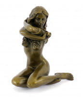 Erotische Kunst aus Wiener Bronze - Striptease - sign. Milo