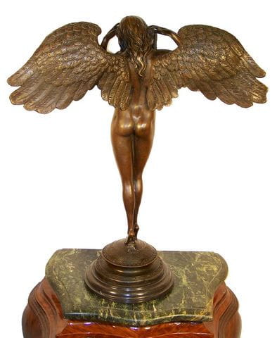 Bronzefigur Engel des Frieden Friedensengel Mythologie Skulptur Figur Bronze Neu 