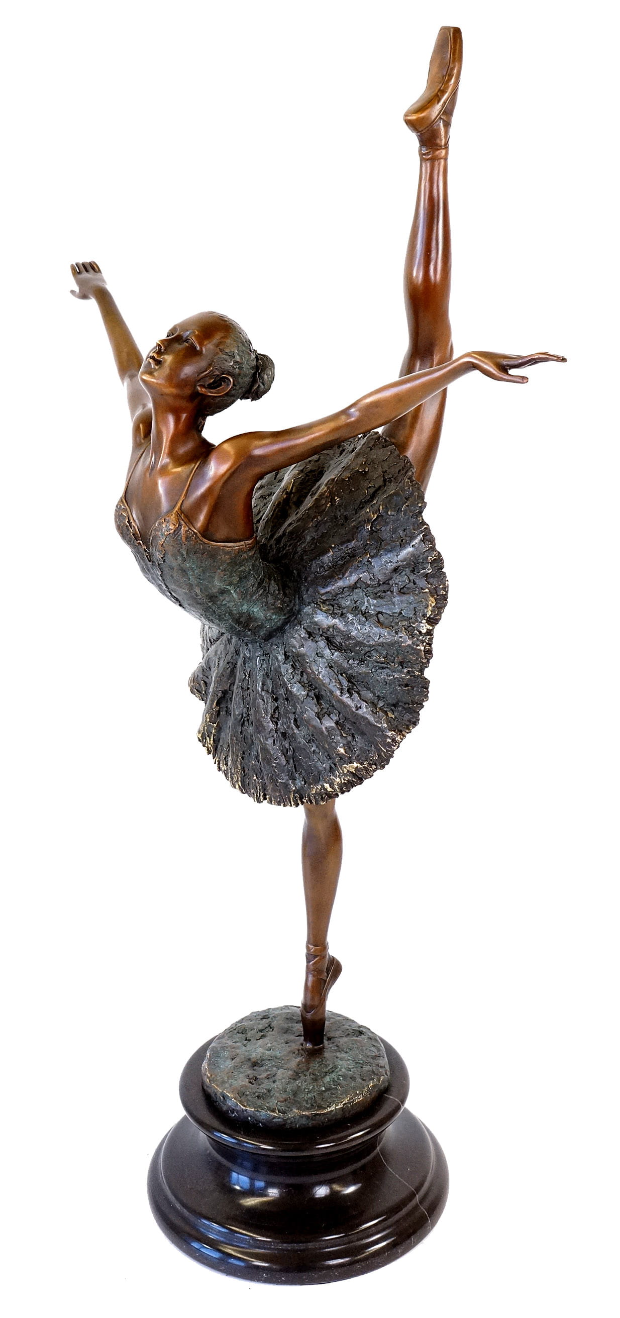 Bronzeskulptur Tänzerin Ballerina nach Degas Ballet Bronze Figur Replika f 