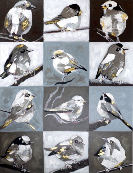 Vogelperspektive groß – Vogelbild in Öl/Acryl – Martin Klein